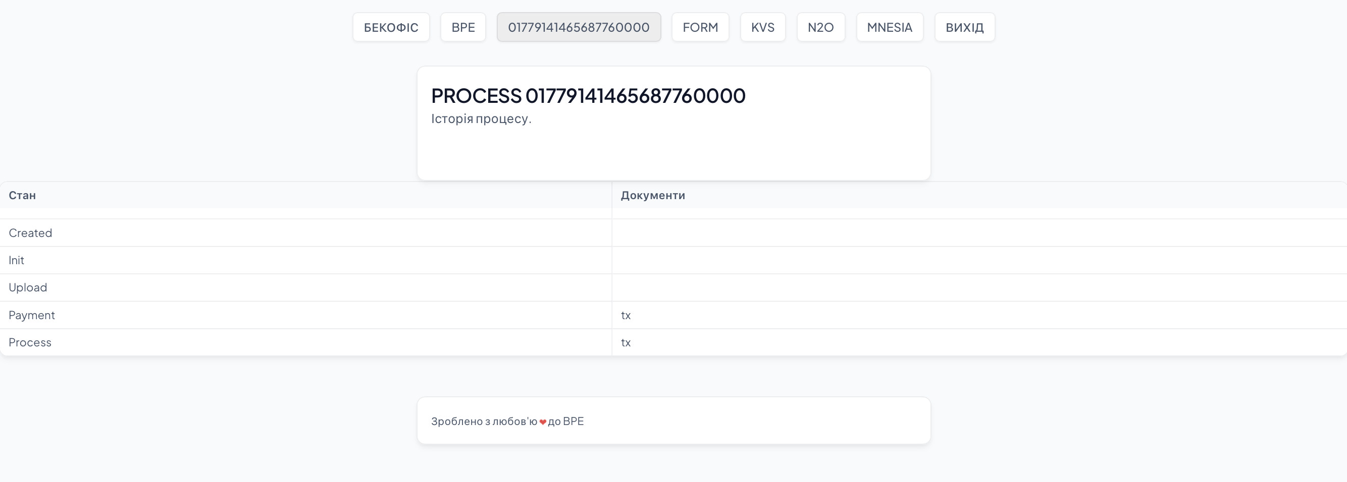 BPE Process Instance Flow